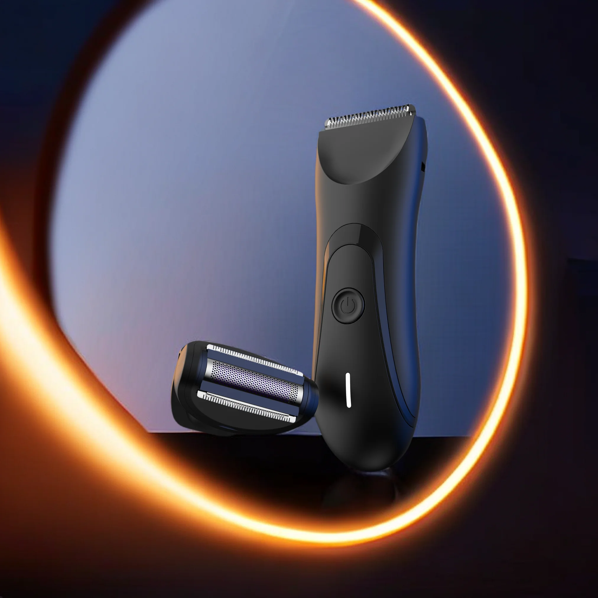 lilipro NEW TYPE C Dual-head System  SkinSafe Blades Groin Hair Clipper Balls Trimmers Body Grooming Device Pubic Trimmers