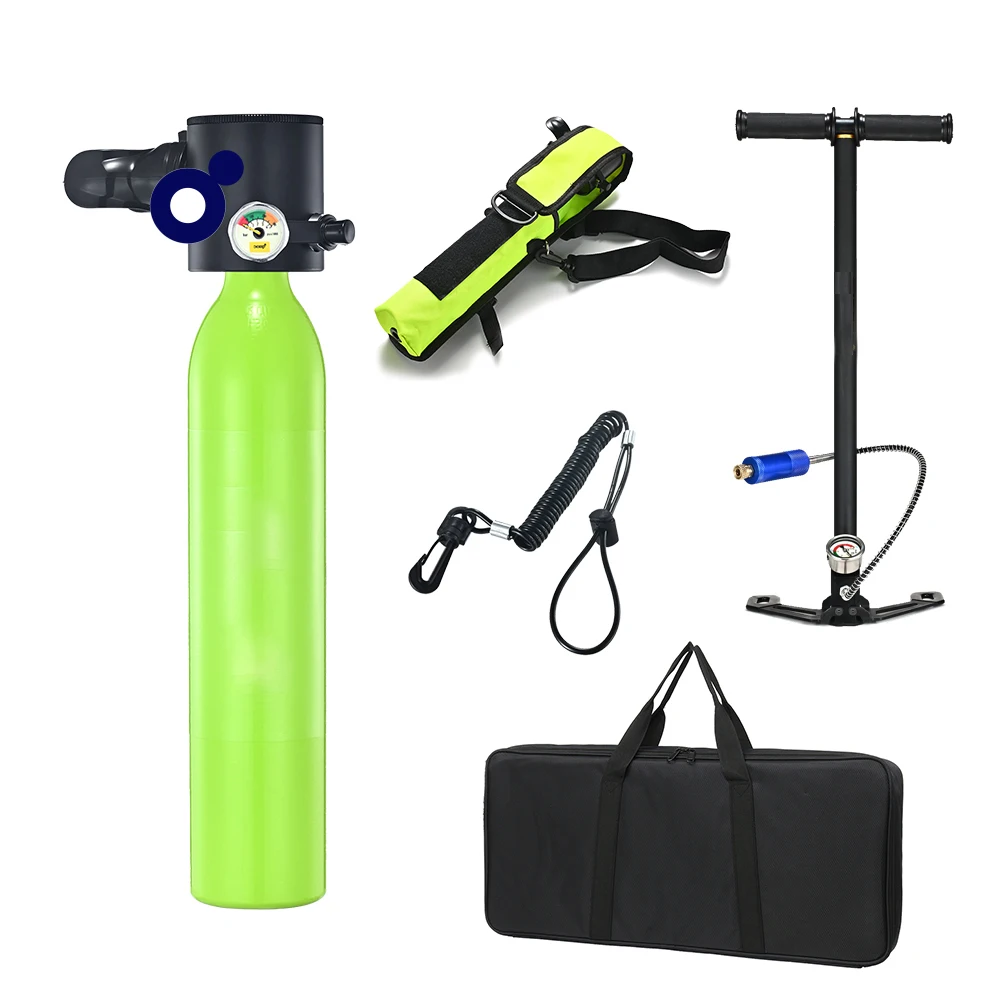 
3000PSI/200bar/20Mpa reinflatable mini diving oxygen cylinder tank with hand pump suit 