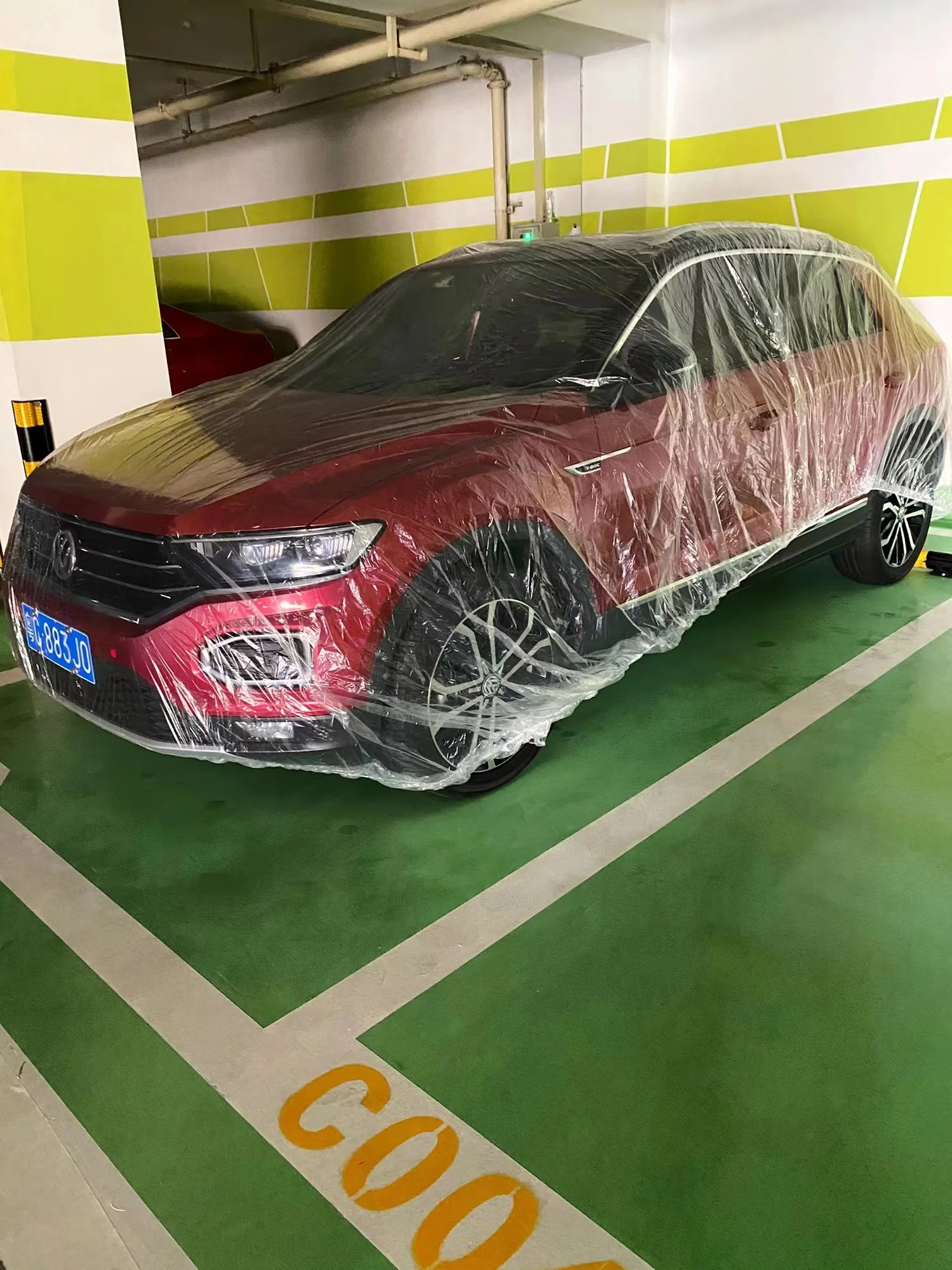 manufacturer custom transparent disposable convenient outdoor plastic folding car cover