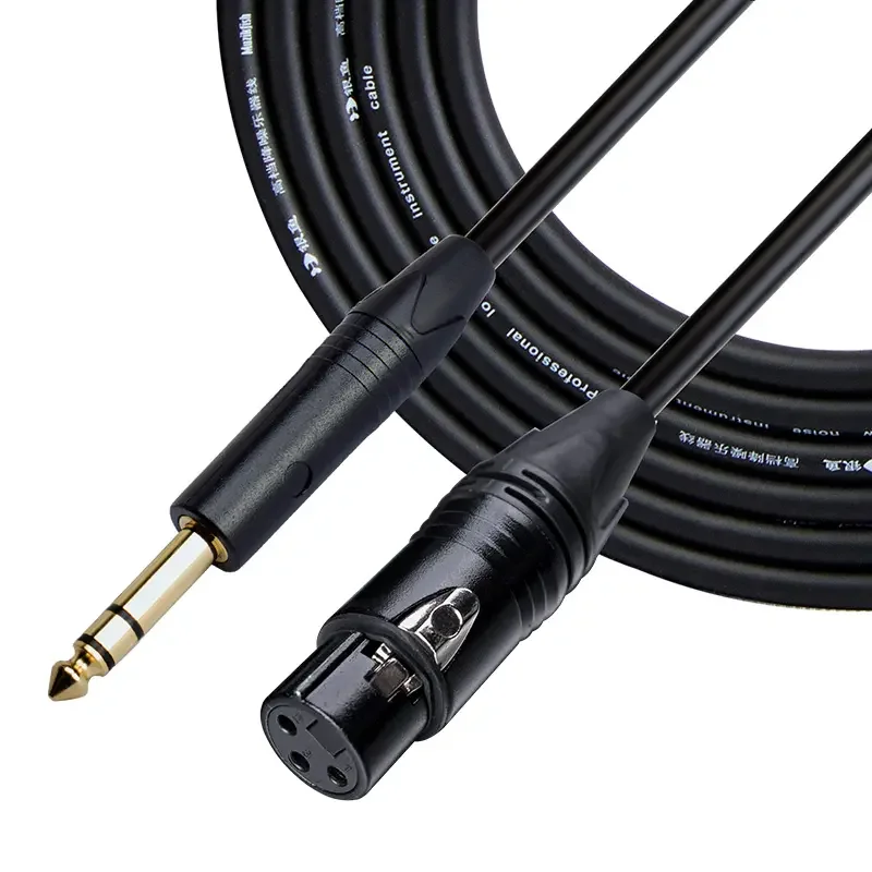 OEM Wholesale 0.5/1/3/6 Meter Special Low-Noise Microphone Cable for Stage Audio Lines