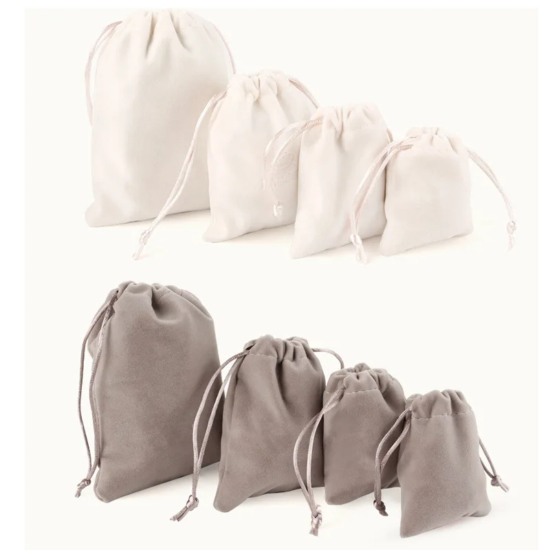 Luxury Jewelry Drawstring Bag Gift Packaging Velvet Jewelry Storage Pouch For Wedding Party Decoration