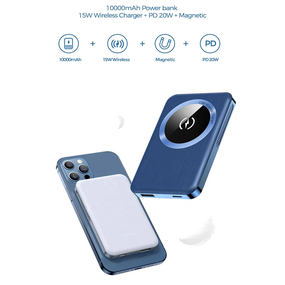  IPSKY новейший costomized 10000 мАч 20 Вт PD 15 Быстрая зарядка Беспроводной магнитный внешний аккумулятор портативное зарядное