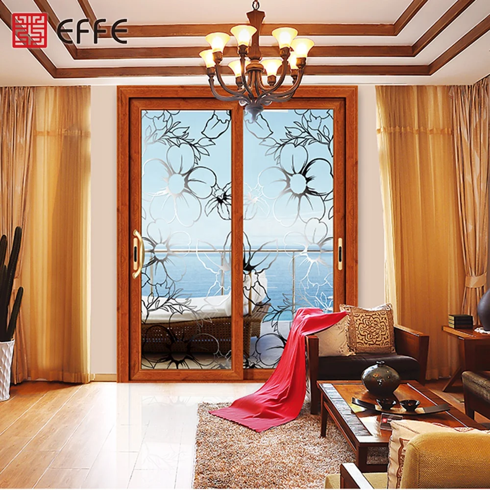 
villa luxury western integrated aluminum frames waterproof wood grain door price in india 