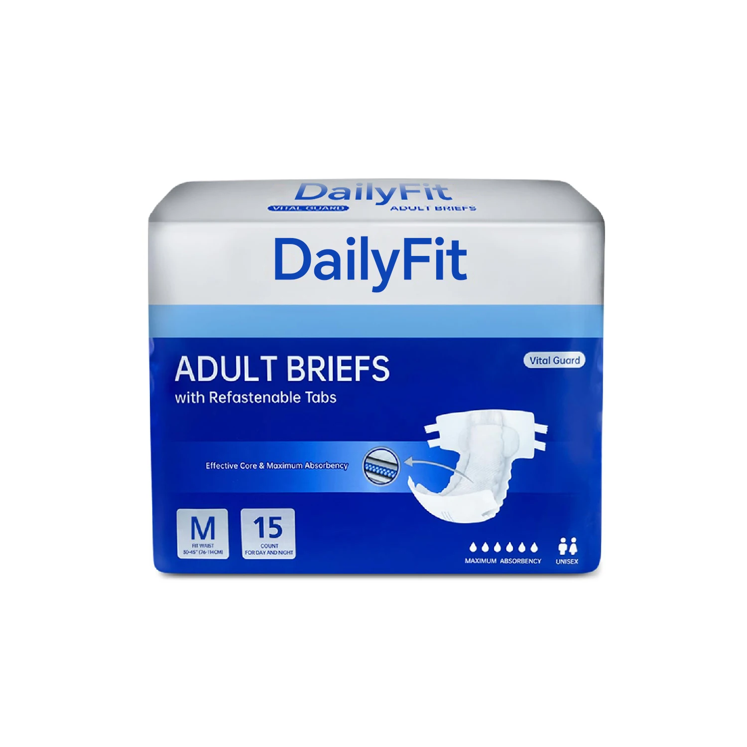 Unisex Adult Disposable Diaper XL Size Breathable Cotton and Fluff Pulp Printed DailyFit Adult Diapee