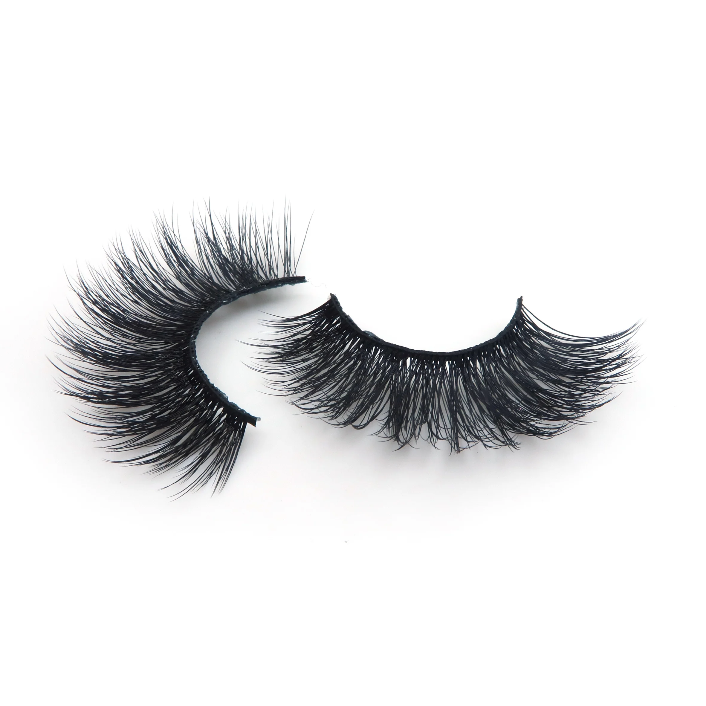 3d Faux Mink False Eyelashes Super Soft and Natural OEM Packaging Luxury Black Cotton Hair Long LOGO Band Style Package Material