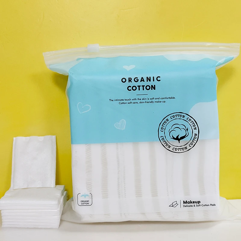 Customized wholesale Disposable makeup remover cotton pads Support biodegradable super soft face makeup remover pad