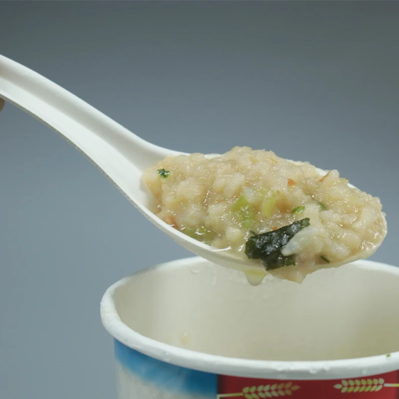 Biodegradable Disposable Paper Sugarcane Bagasse Chinese Soup Dinner Spoon For Serving