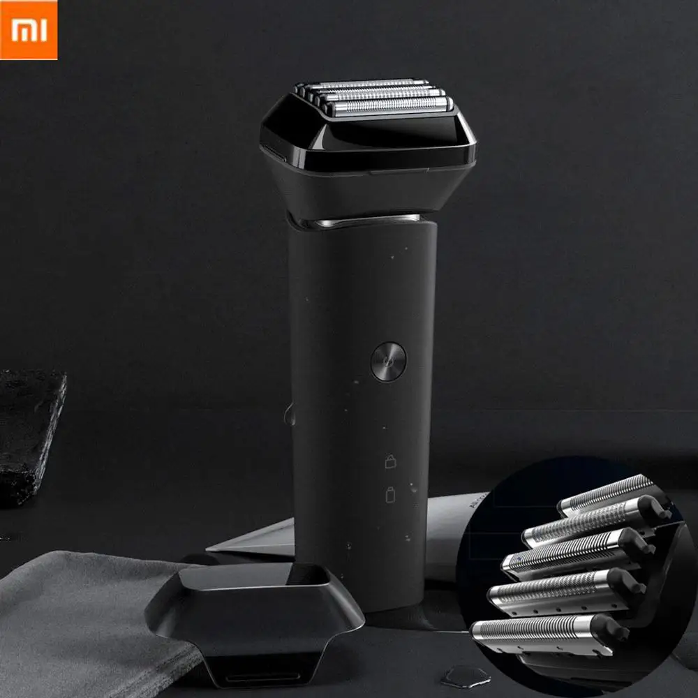 Xiaomi Mijia с возвратно-поступательным движением, электробритва со съемным 5 головок 15000 об/мин Type-C перезаряжаемый водонепроницаемый всенаправленный Floatin