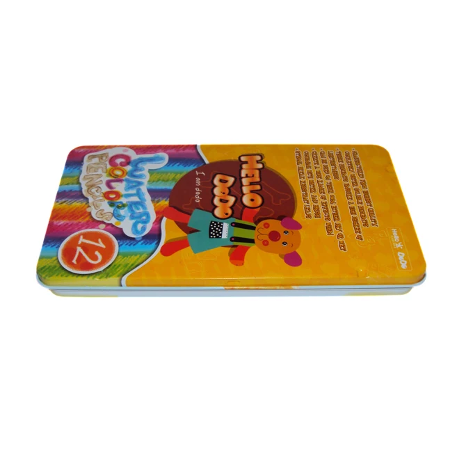 New Style Tin Pencil Case Personalize  Lovely Pencil Packing 12 Colored Pencils Tin Box