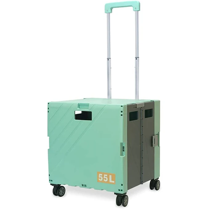 Crate Handcart Utility Foldable Plastic Mini Tool Shopping Carts Trolley Luggage Carros De La Compra Folding Hand Shopping Carts