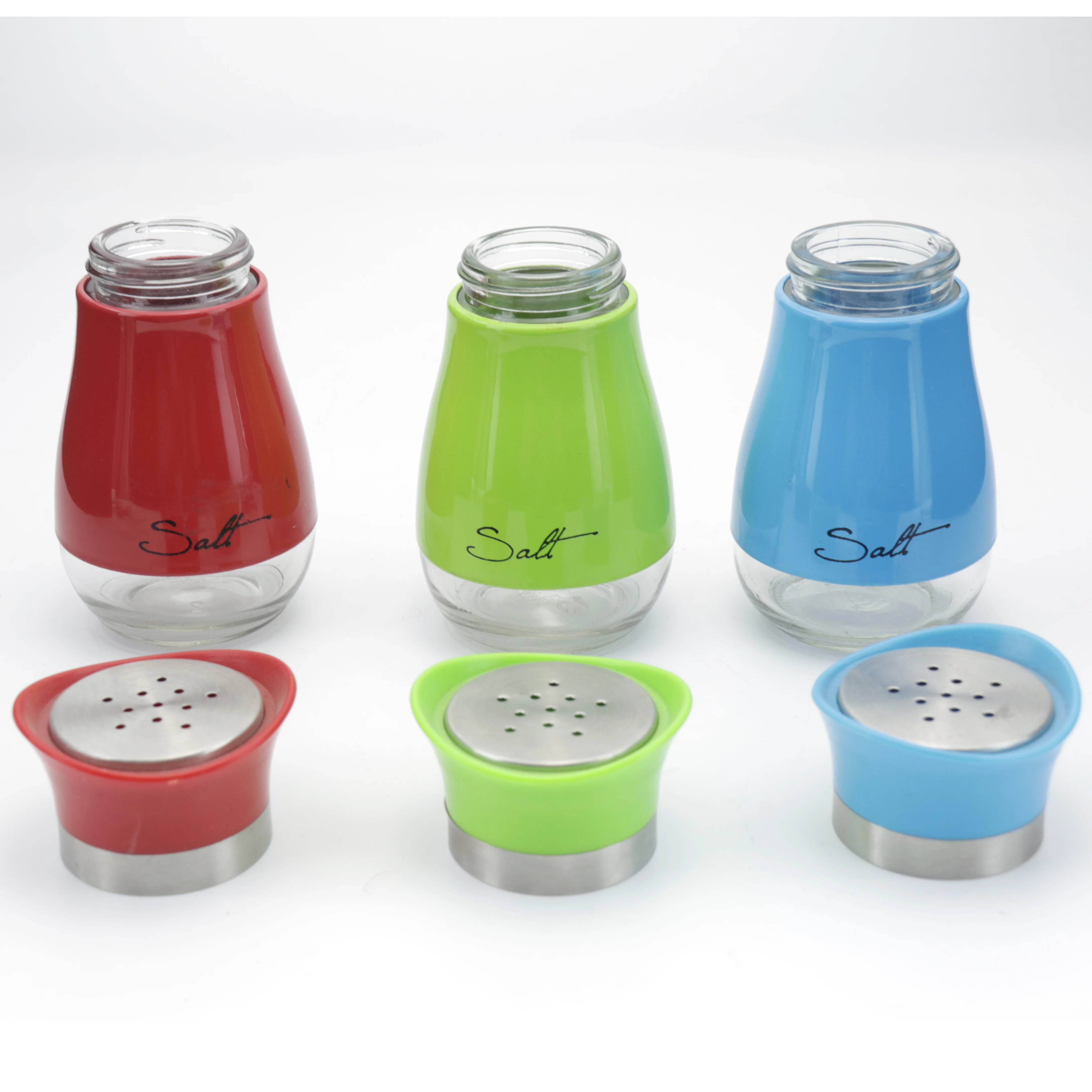 
Excellent quality glass bottle spice seasoning jar glass salt pepper shakers 