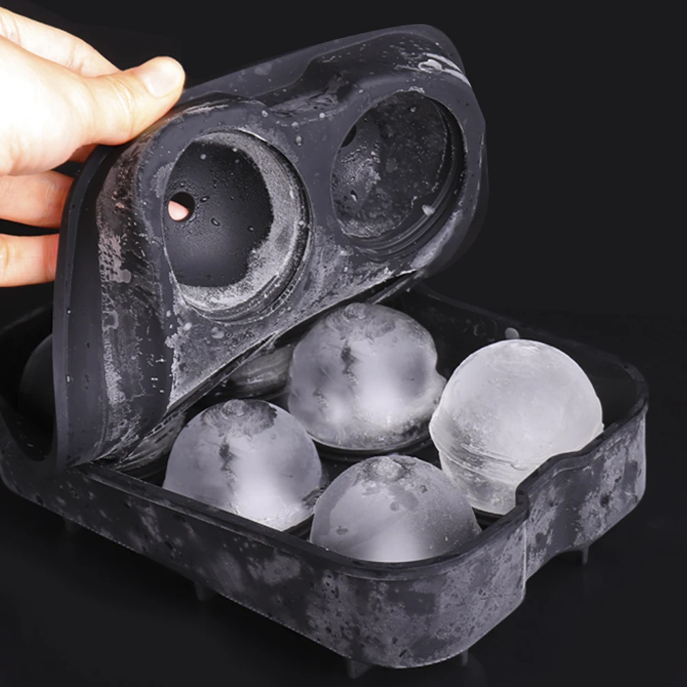 bar chivas whiskey clear crystal 6 grids round shape silicone advance 3d ice ball mold