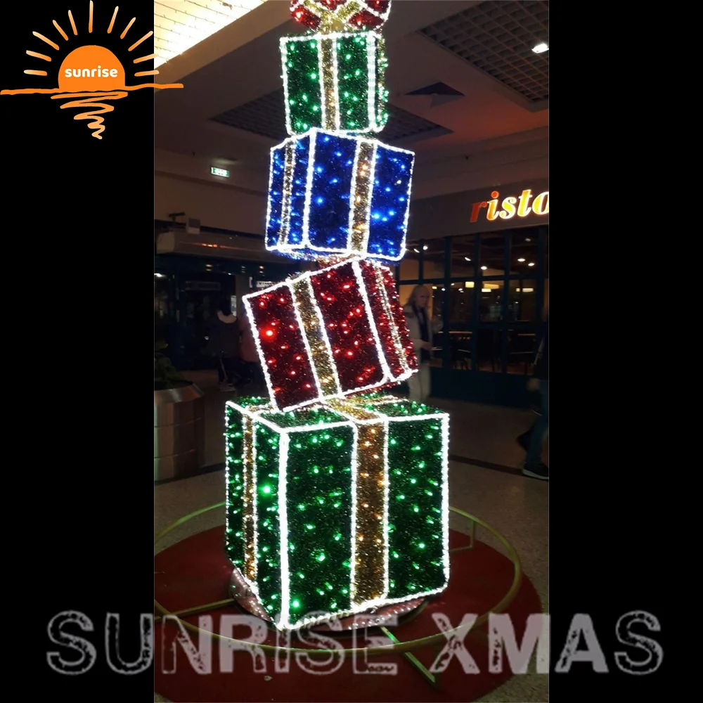 2023 Newest Christmas decorations outdoor Gift Boxes Motif Lights for holiday decorate IP 65 waterproof