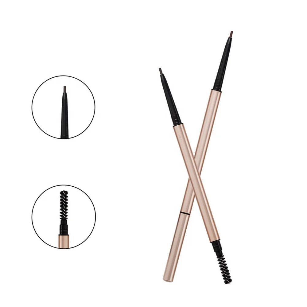New Trending Double Head Automatic 7 Colors Natural Vegan Waterproof Private Label Slim Eyebrow Pencil