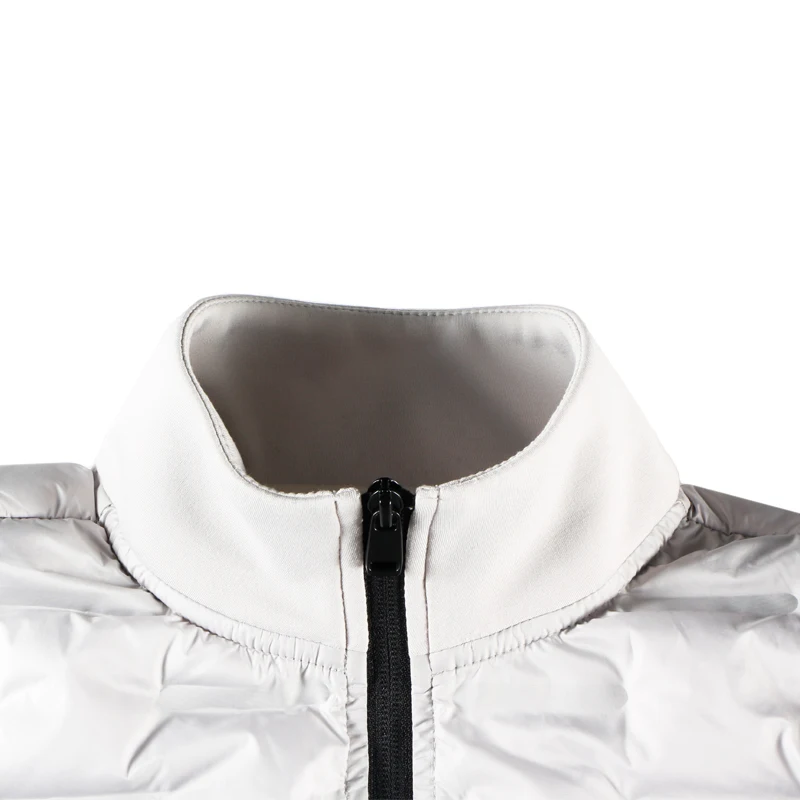 Winter Warm Women Jacket Silver Drop Shoulder Unisex Glue Women Puffer Vest Cotton Sleeve Lightweight Soft Shell Jacket Women