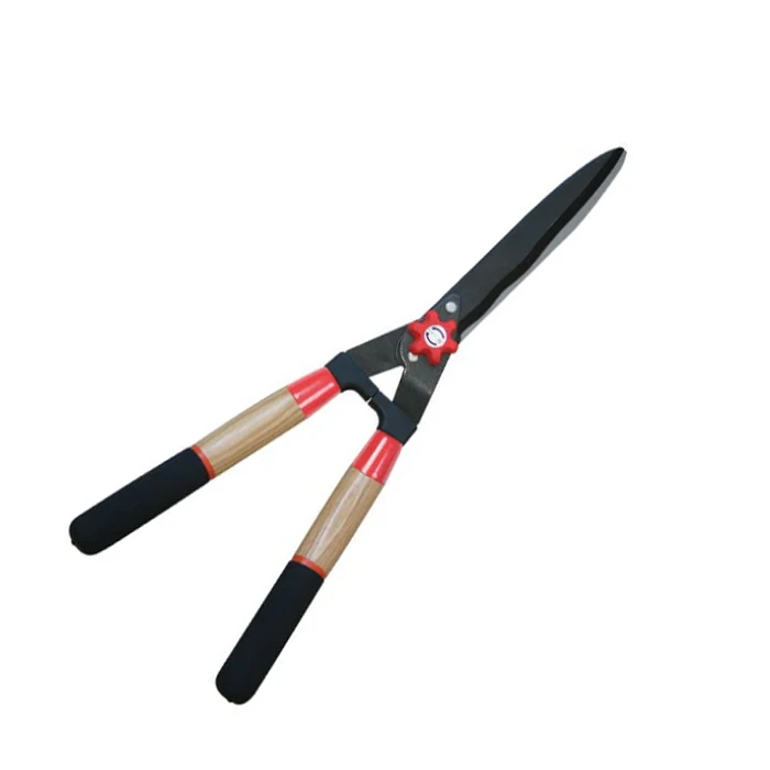 Wooden handle grip garden scissors branch shrub cutter wavy hedge shears hedge trimmers clippers pruning shears