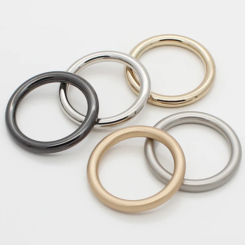 O ring seamless solid metal dog collar buckle pet belt metal buckles accessories thick dog lash