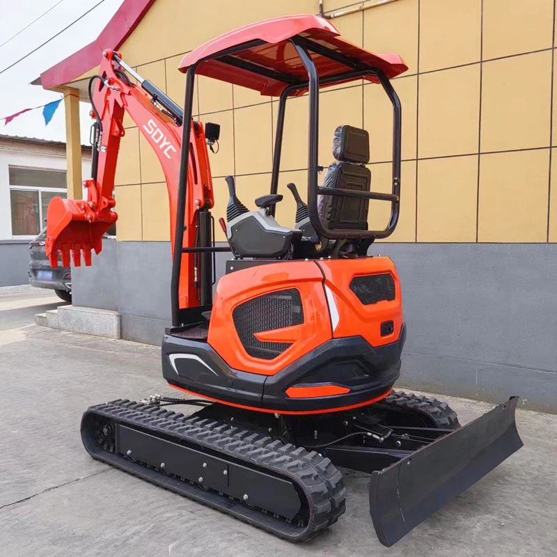 Factory Price 2 ton mini Excavator Hydraulic crawler bagger Small home Digger for Sale
