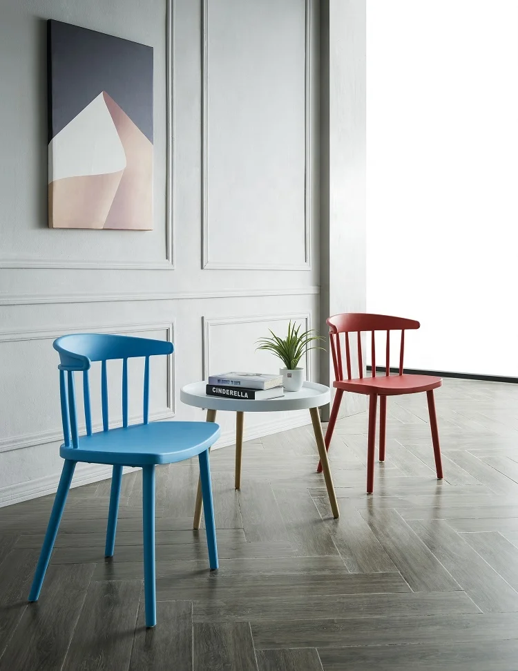 Luxury PP plastic living room designs cafe restaurant lounge dining chair modern