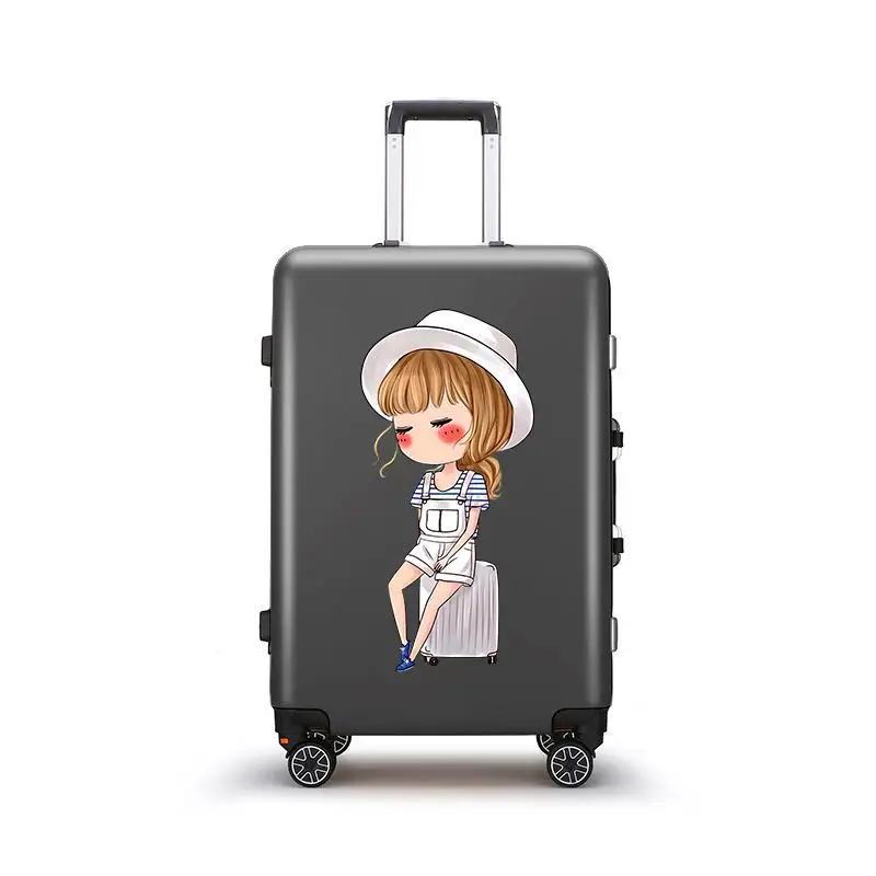 High Quality Black White ABS PC PP Rolling 22 Inch 22'  Trolley Luggage Travel Case Bag Baggage for Promotion With logo Brand