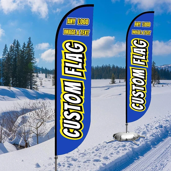 Promotion Advertising Campaign Outdoor Custom Flying Banners Bali Bow Sail Swooper Teardrop Feather Beach Flags With Spike Base