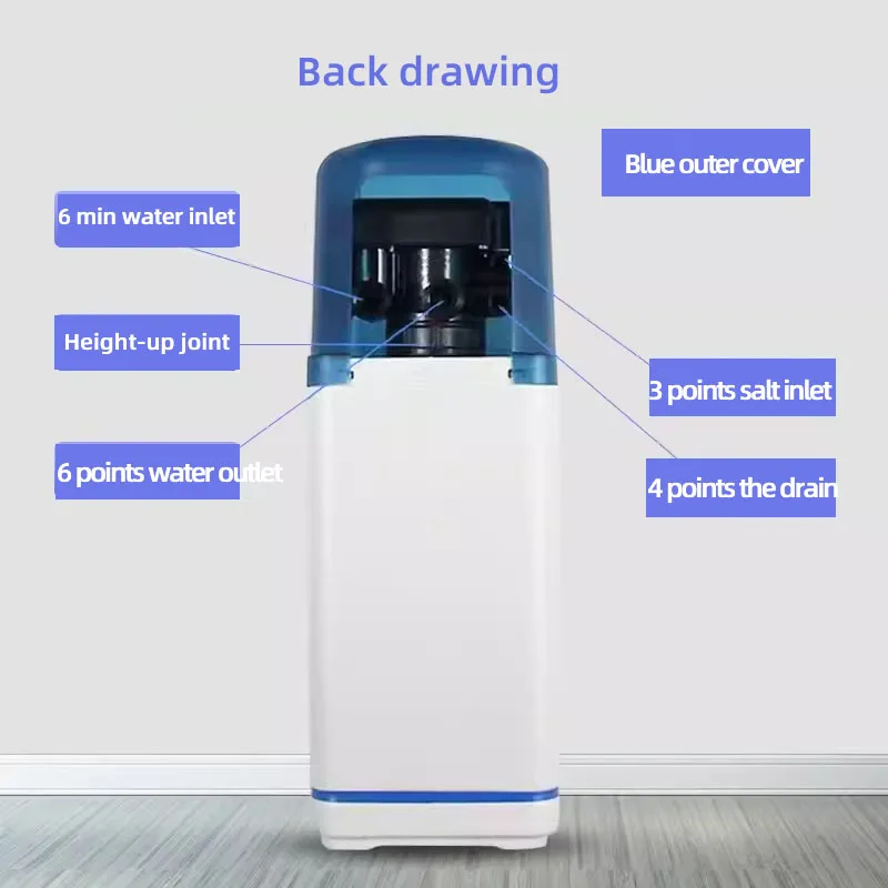 Soft Water System 1/2/3 m3/H ion exchange salt free water softener for bathroom with soft water valve