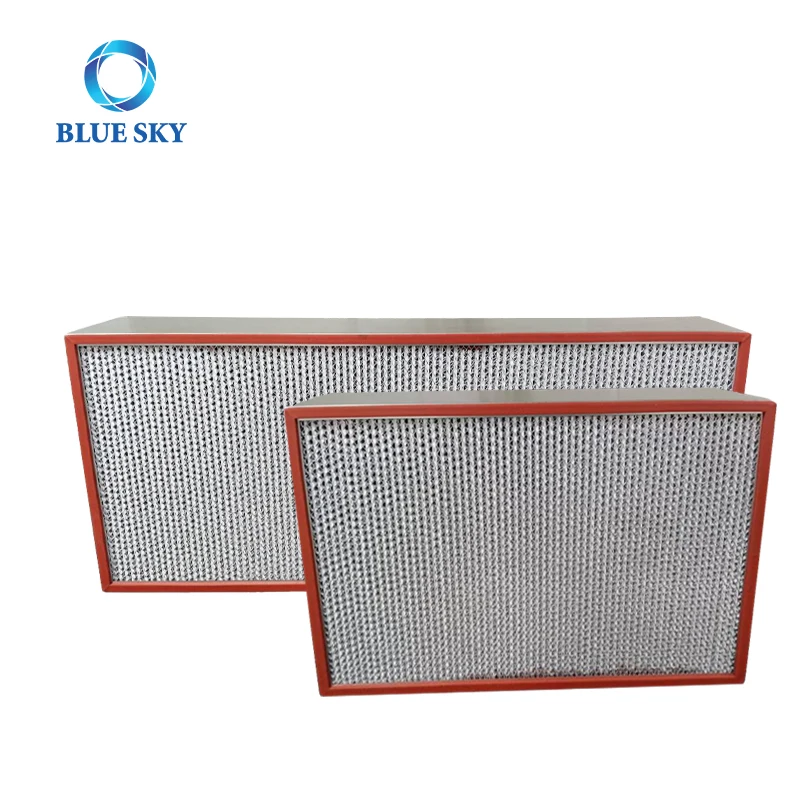 Stainless Steel H13 250 Degree Heat-Resistant High Temperature Resistant Deep Pleated HEPA HVAC Air Filter