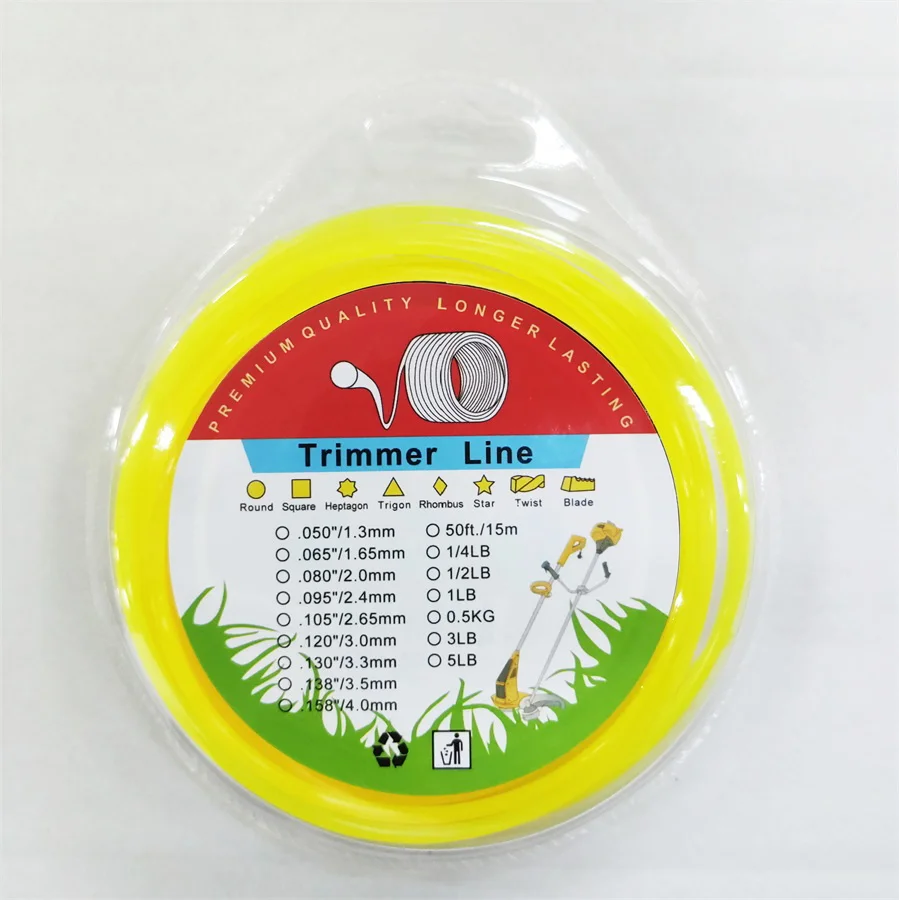 Нейлоновый триммер для моноволокна, 2 мм, 2,4 мм, 2,7 мм, 3 мм, 3,5 мм, 4 мм, 5 мм