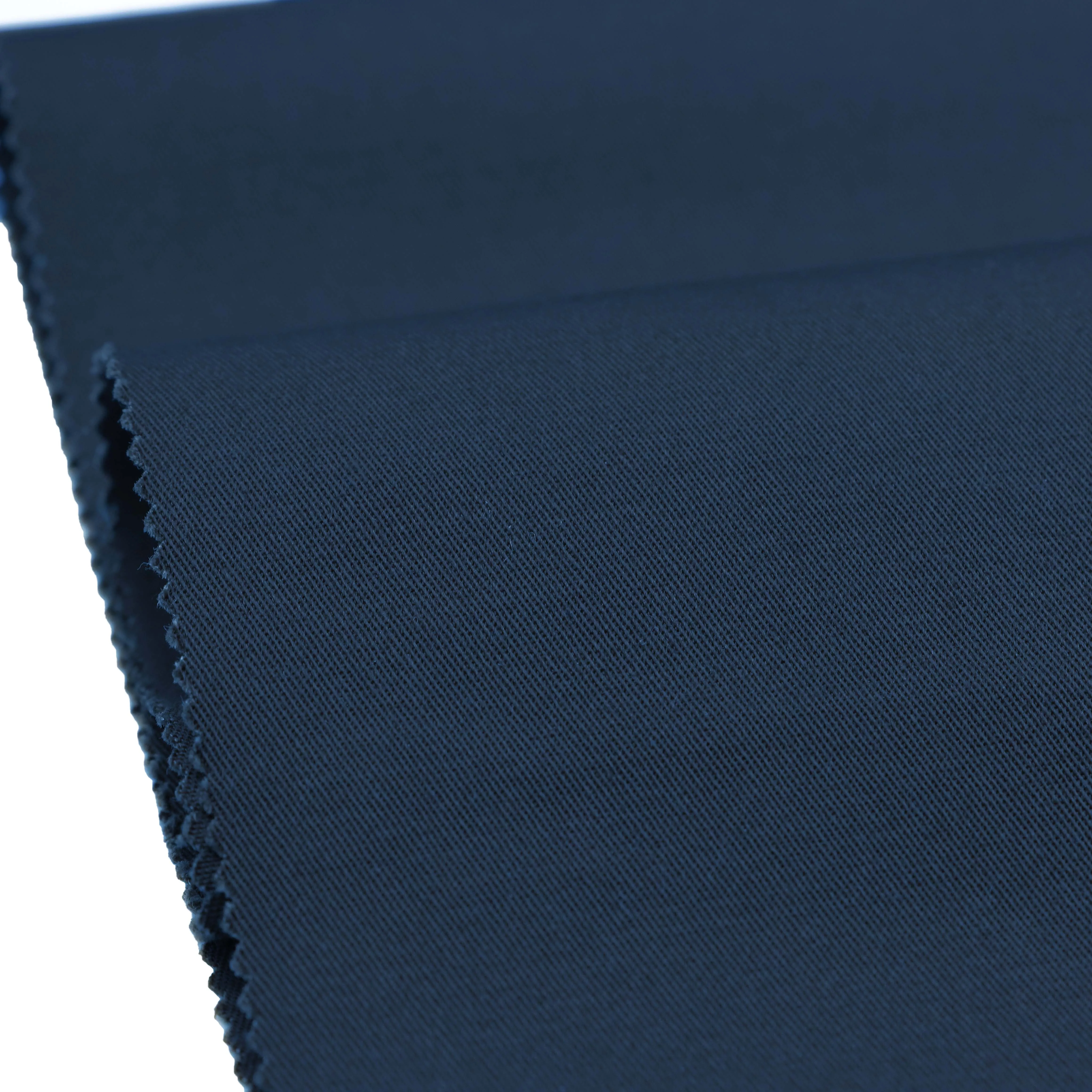 4-Thread Medium Thick High Density Left Twill Stretch Mercerization Cotton Fabric For Clothing Textile