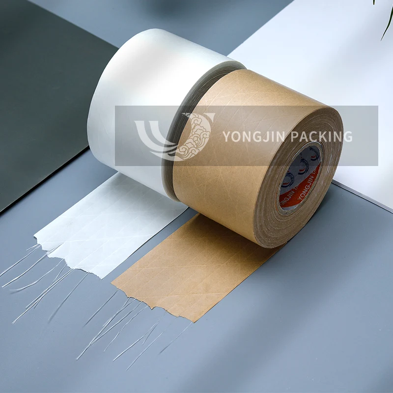 Eco Friendly Packaging Brown Kraft Paper Tape Water Activated Paper Adhesive Tape