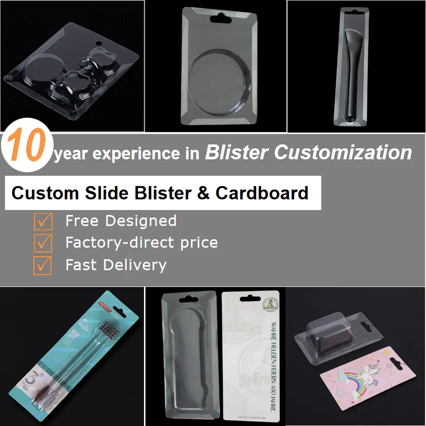 custom printed insert sliding card manufacturing blister packaging for toothbrush