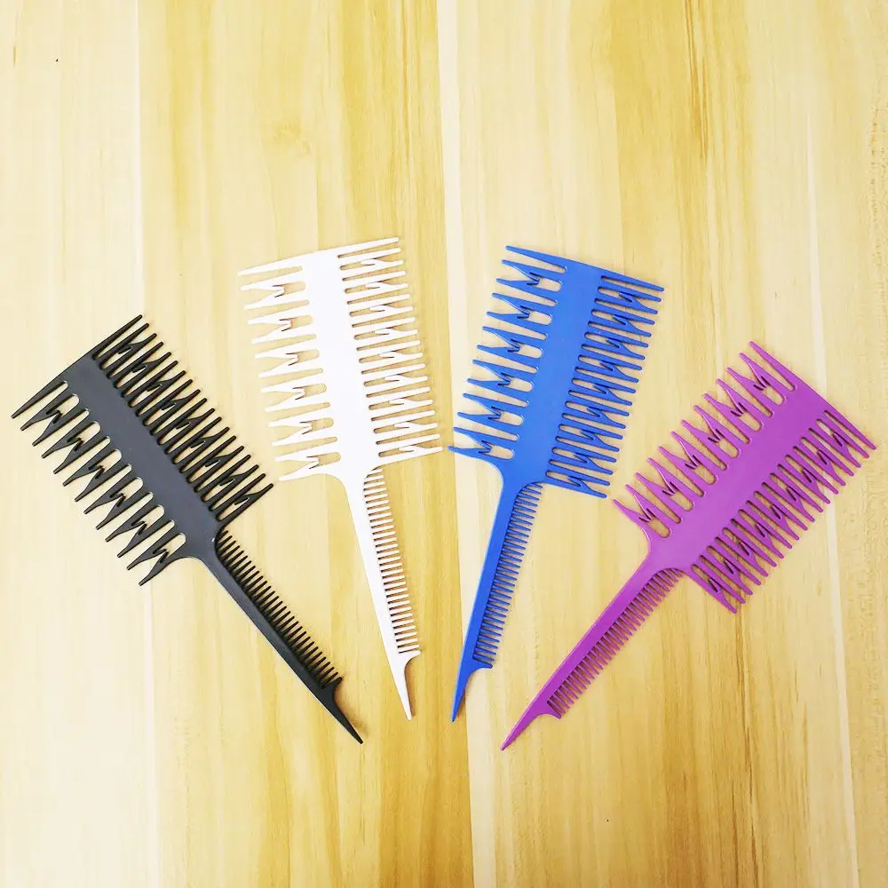 1pcs Women Updo Big Tooth Comb Hair Dyeing Tool Salon Professional Fish Bone Shape Comb Hair Dyeing Sectioning Highlighting Comb