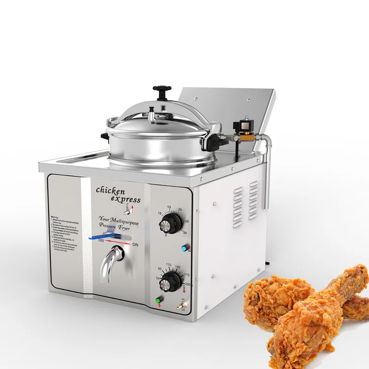 Fast Food Restaurant Kitchen equipment high pressure fryer small/gas broaster pressure fryer 16l/air fryer pressure cooker