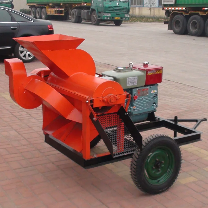Multifunction trailed type 5TYM-850 diesel motor power corn sheller peeling machine