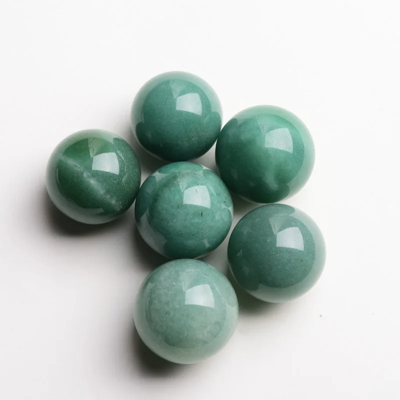 Hot sale natural green aventurine crystal polishing high quality 3cm green aventurine crystal spheres for decoration