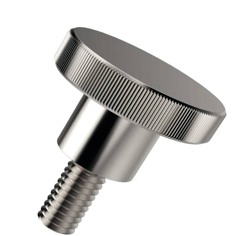 M4 x 0.7 mm thread stainless steel knurled thumb shoulder screw