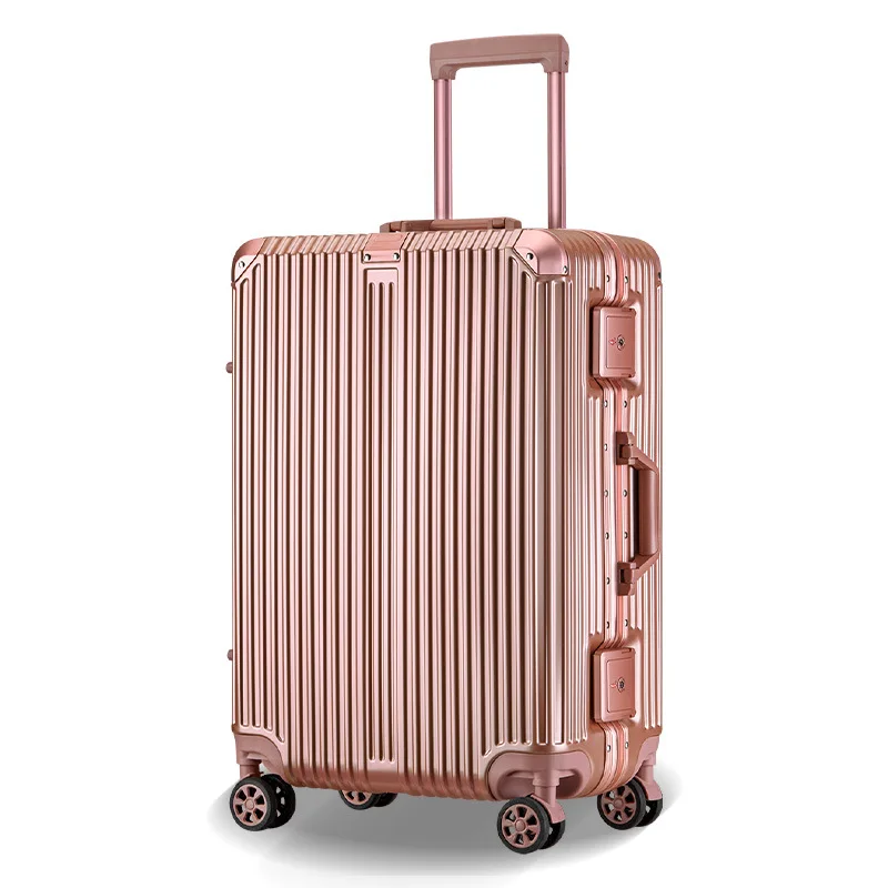 Aluminum frame luggage 20 24 28' 3pcs a set Suitcase for business for travel luggage bag suitable for international shipping