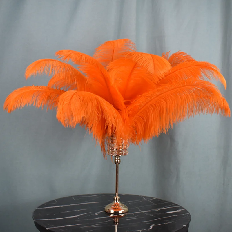 White ostrich hair 65-70 cm stage large feather decoration wedding pink feather wall manufacturers