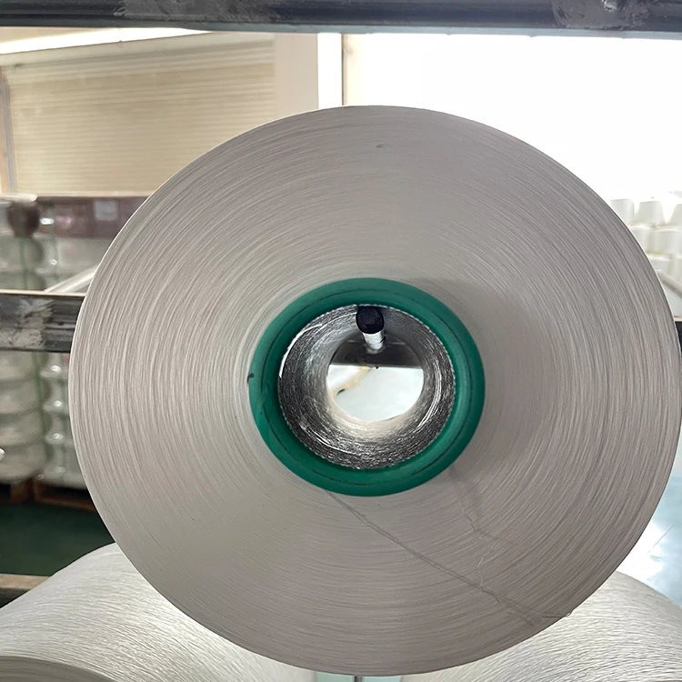 Customized raw-white polyester yarn 75/72 spun yarn 100% polyester yarn for sale