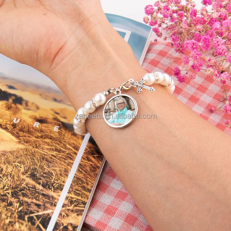 Personalized Printing Blank Sublimation Rosary Bead Bracelet