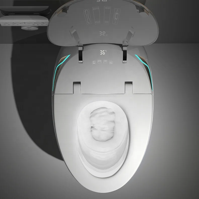Hot selling floor mounted auto sensor flush wc intelligent toilet bowl bathroom one piece smart toilet