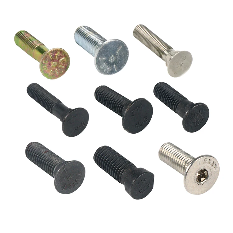 Stainless Steel 304/ 316 Hex Bolts and Nuts Zinc Plated Zinc Plated flange  bolt and carriage bolt