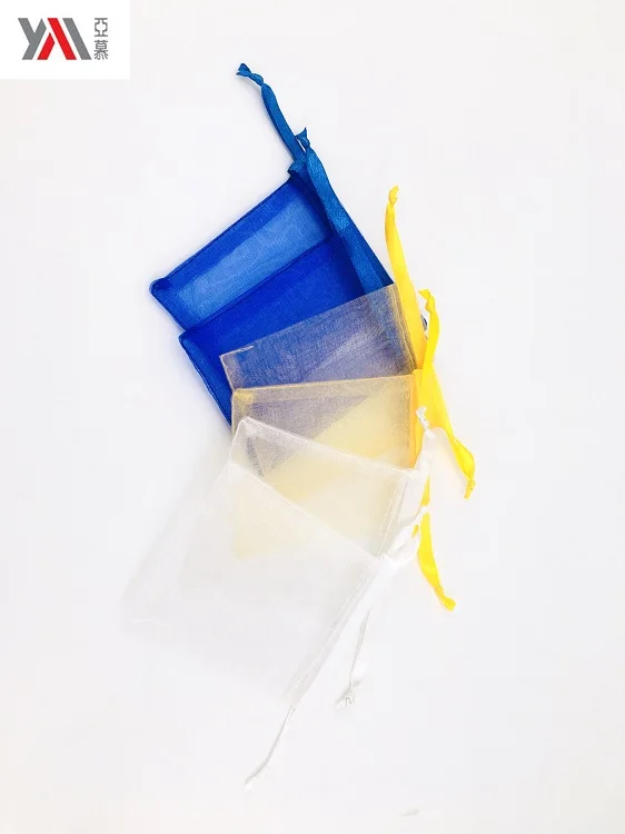 Wholesale high quality fashion Organza pouch drawstring bag with customized logo