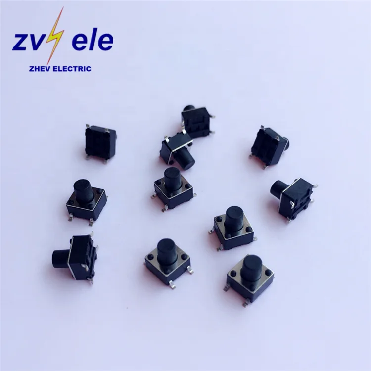 6x6MM Tact 250GF SMD Type Tactile Switch With 4 Pins Reel Packing