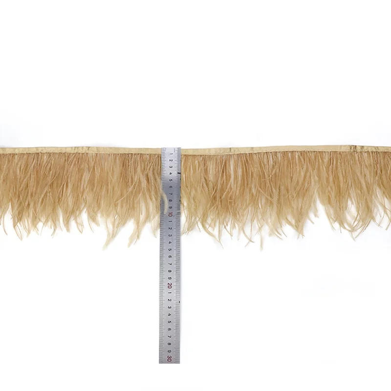 Wholesale 10-13cm Natural 2ply Ostrich Feathers Trim Fringe For Clothes Accessories Trimming
