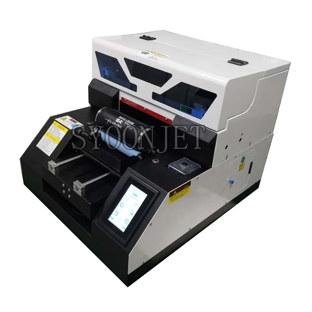 2020 Touch Screen dtg A4 dark T-shirt UV printer Cloth Jeans textile fabric uv Printing machine a4  & White ink cycle system