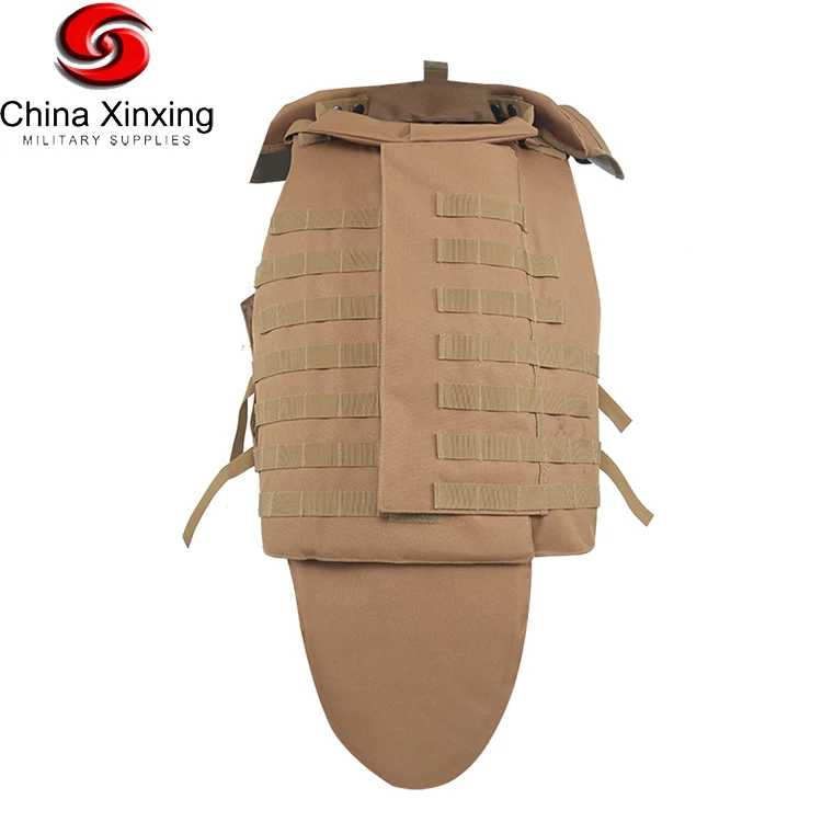 Custom Khaki Full Protection Bulletproof Vest Army Full Body Armor Ballistic Vest