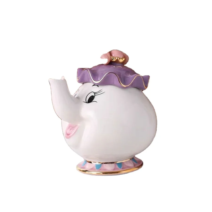 Lelyi Beauty and the Beast Teapot Archie Ceramic Cup olate and Saucer Set Painted porcelain Teapot teacup Mrs Potters