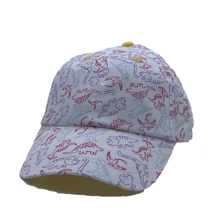 Hot Sale Multi Colors Printing Contrasting Colors under Brim Kid Girl Summer Camp School Baseball Sports Cap