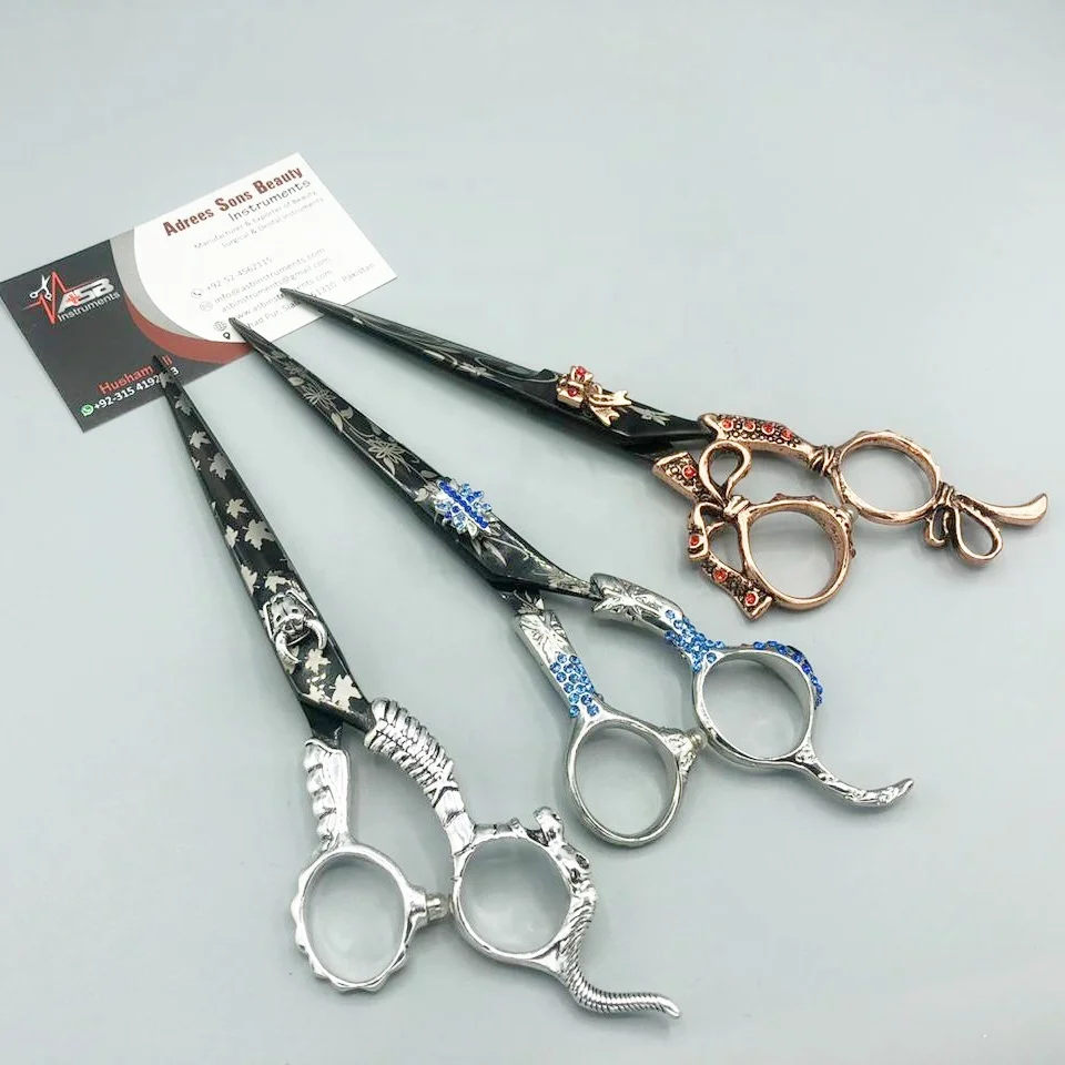 Professional Hair Scissors 6 Inch Hairdressing Scissors for Salon Dragon handle Hair cutting Barber Scissor Shears